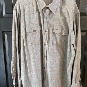 Orvis Gray Plaid Casual Button Down Shirt